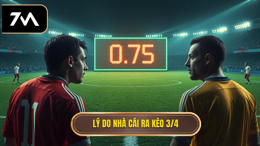 Tại sao nhà cái lại đưa ra Kèo chấp 3/4 (0.75)?